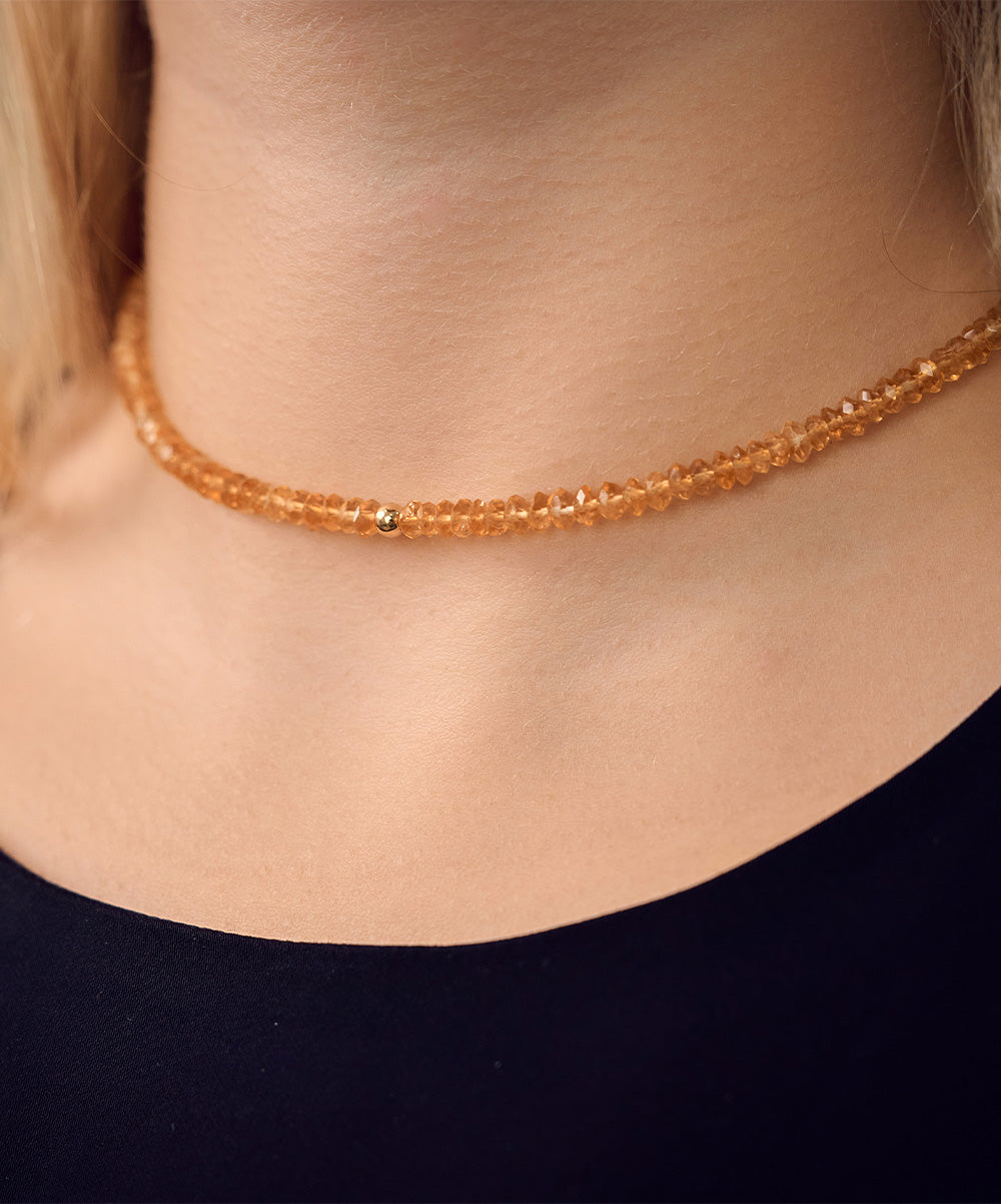 Dan Golden Bead Necklace