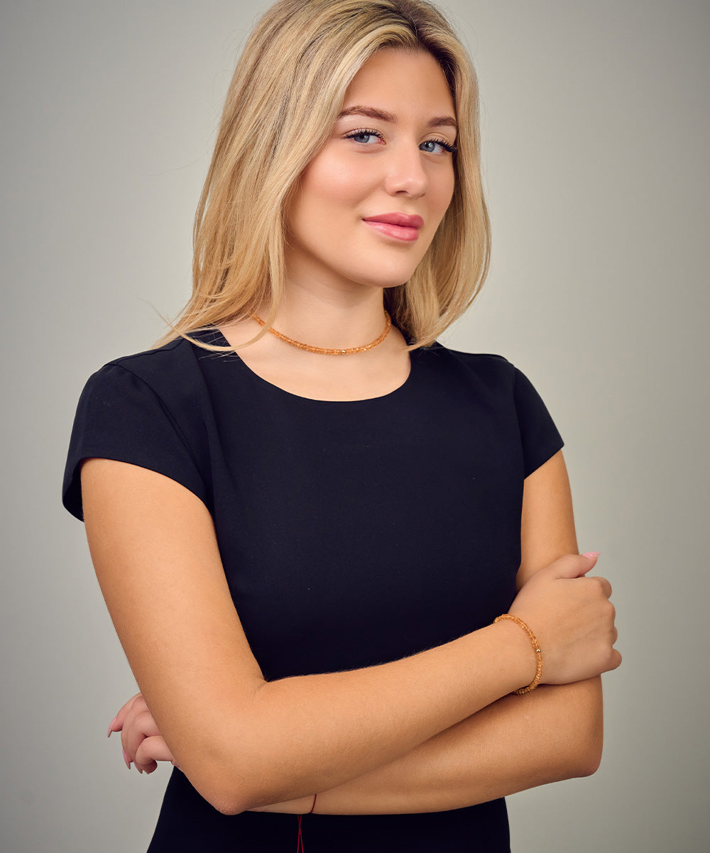 Dan Golden Bead Necklace