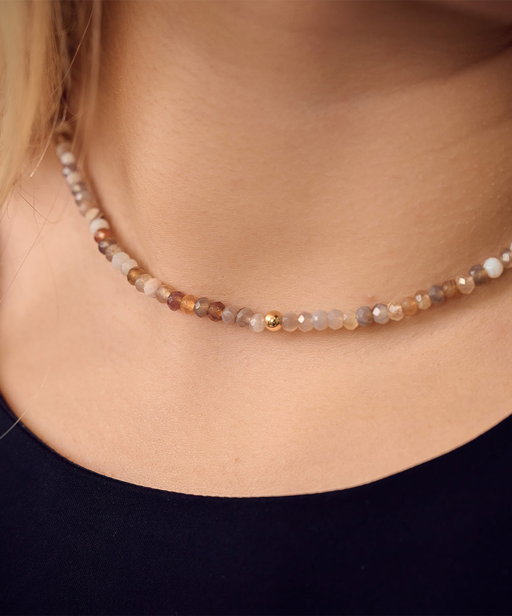 Naphtali Golden Bead Necklace