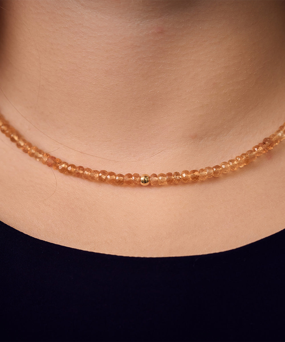 Simeon Golden Bead Necklace