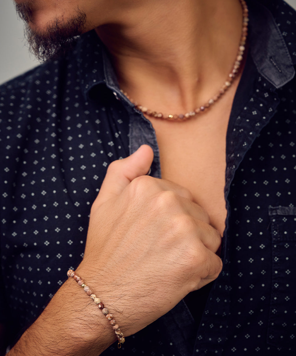 Benjamin Golden Bead Necklace