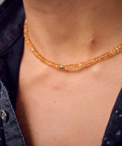 Dan Golden Bead Necklace