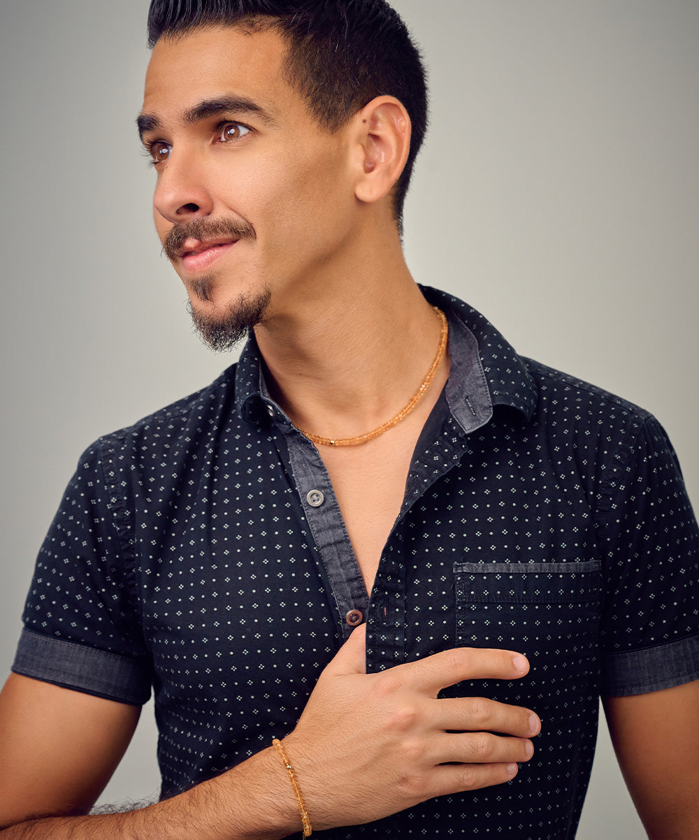 Dan Golden Bead Necklace