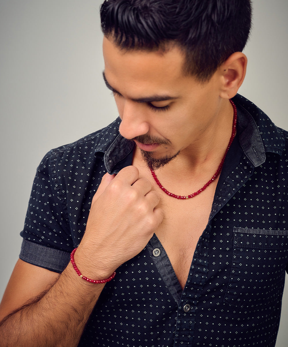 Reuben Golden Bead Necklace