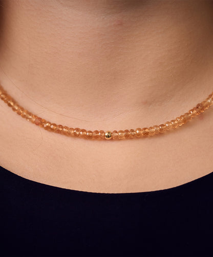 Simeon Golden Bead Necklace