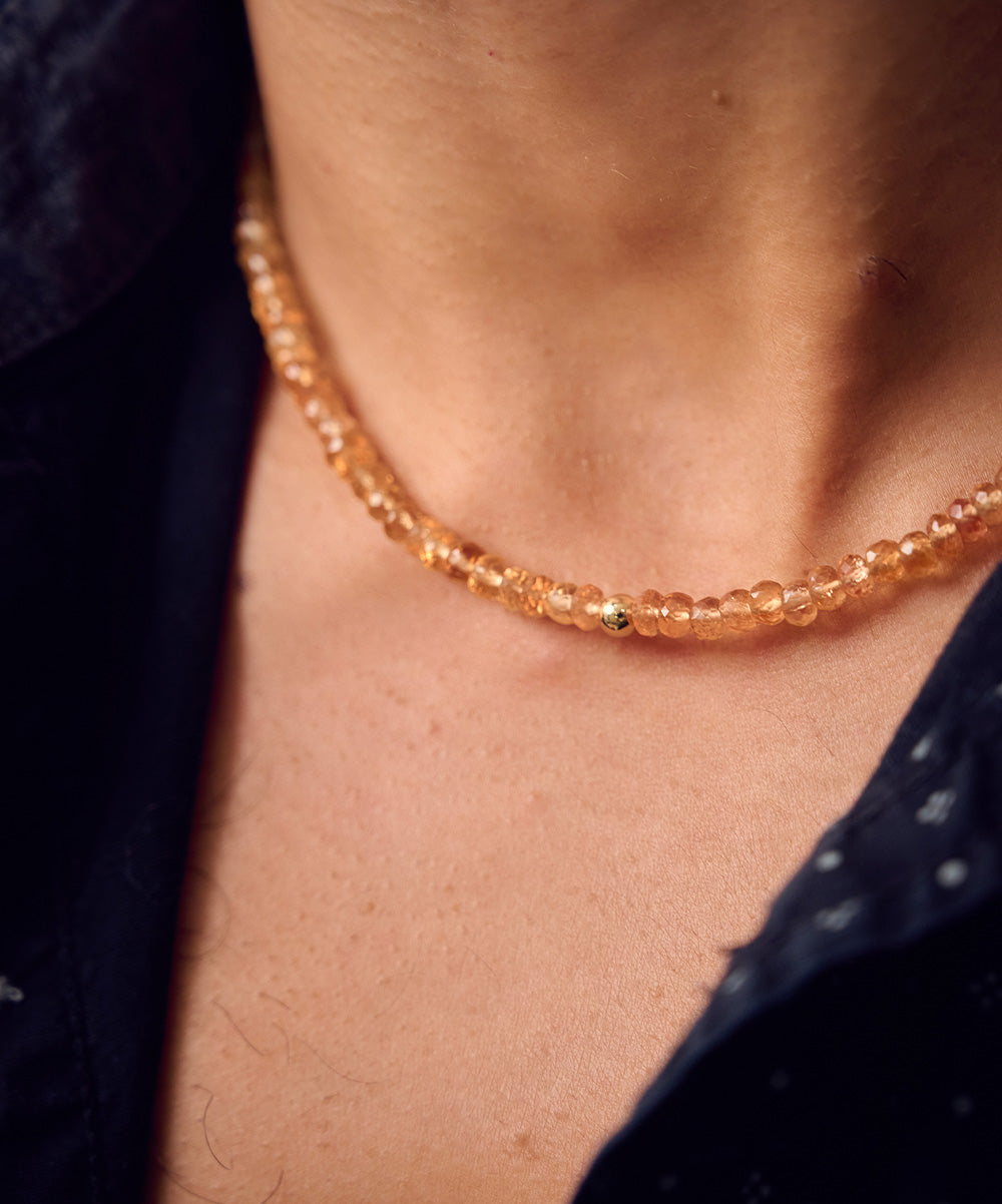 Simeon Golden Bead Necklace