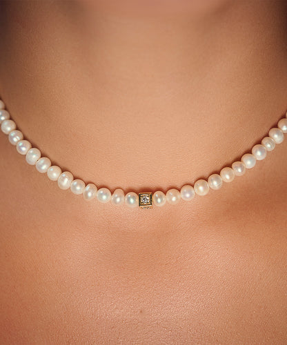 Pearl Diamond Necklace